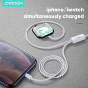 S-IW002S Iwatch Magnetic wireless charger+lightning cable, 2in1