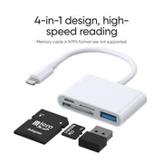 S-H142 Lightning to USB  OTG card reader 12cm
