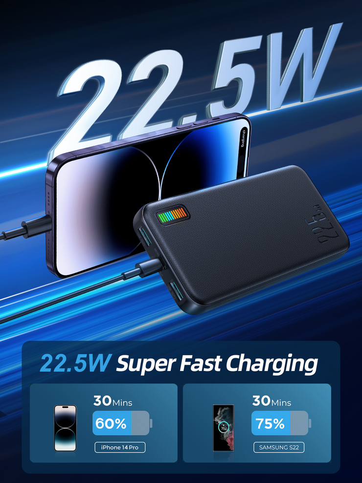 JR-QP194 10000mah 22.5W fast charging powerbank