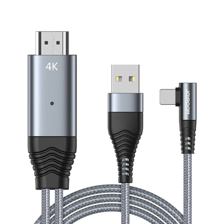 SY-35L1 Lightning to HDMI 4K mirroring cable 3m-gray