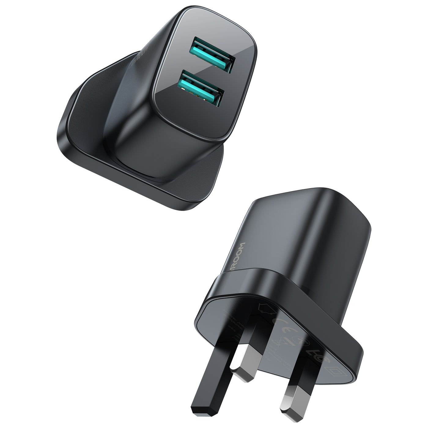 L-2A123 2.4A Dual ports mini fast charger EU/UK/US