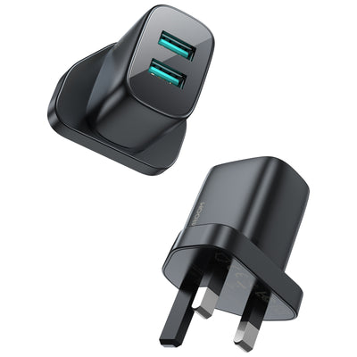 L-2A123 2.4A Dual ports mini fast charger EU/UK/US