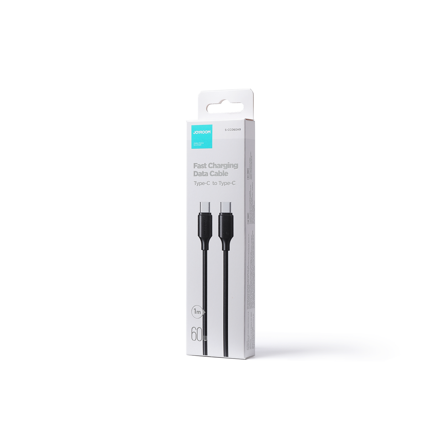 Joyroom JR- S-CC060A9 Câble de données de charge rapide 60 W de type C vers type C, 1 m, blanc Joyroom JR- S-CC060A9 Câble de données de charge rapide 60 W de type C vers type C, 1 m, blanc