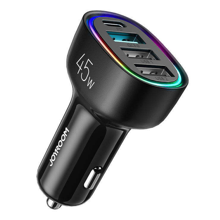 JR-CL09 45W 4-port Car Charger-Black