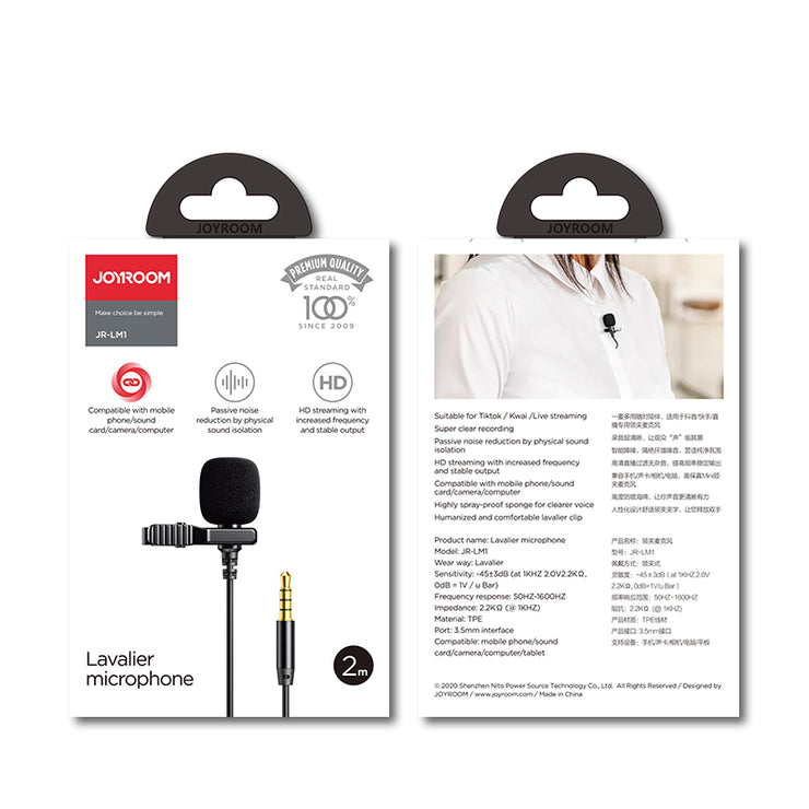 JR-LM1 Lavalier Microphone cable-2M