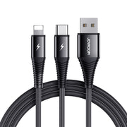 S-1230G12 2in1 charging cable 1.2M Lightning+Type-C