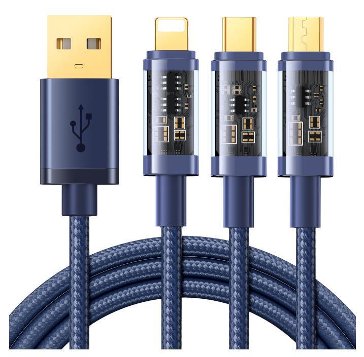 S-1T3015A5 3.5A 3-in-1 Lightning+Type-C+Micro cable