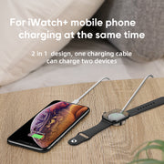 S-IW002S Iwatch Magnetic wireless charger+lightning cable, 2in1