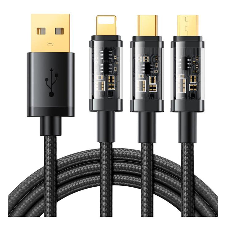 S-1T3015A5 3.5A 3-in-1 Lightning+Type-C+Micro cable