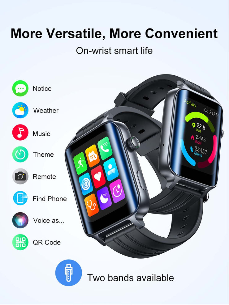 JR-FT6 Waterproof IP68 Smartwatch With Silicone Black Strap Answer/Make Call