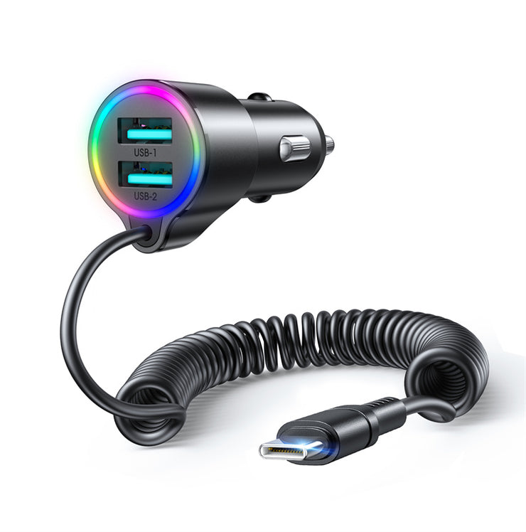 JR-CL24/JR-CL25 17W 3-in-1 Wired Car Charger(Type-C/Lightning)