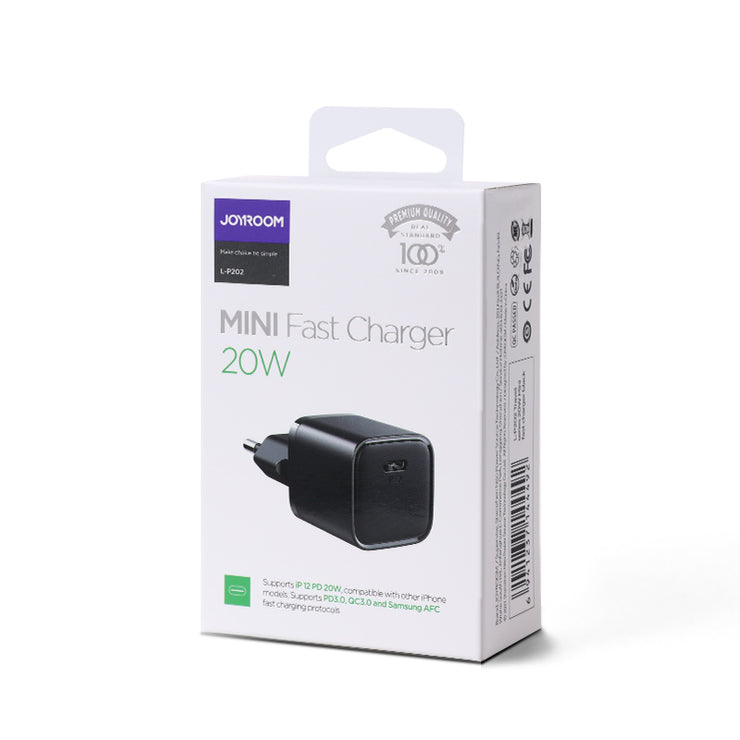 L-P202 Travel series 20W Mini fast charger black  EU/UK/CN