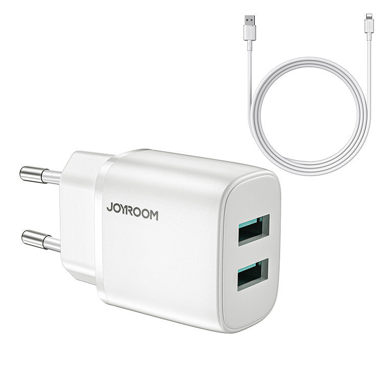 L-2A123 2.4A Dual ports mini fast charger EU with cable