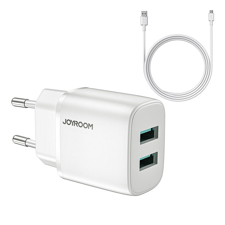 L-2A123 2.4A Dual ports mini fast charger EU with cable