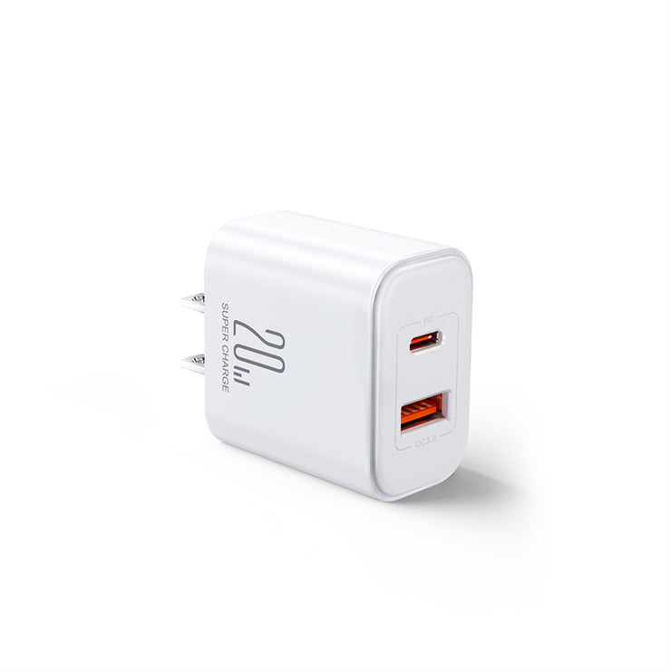 JR-TCF05 20W PD+QC Charger-EU/UK/US-White/Black