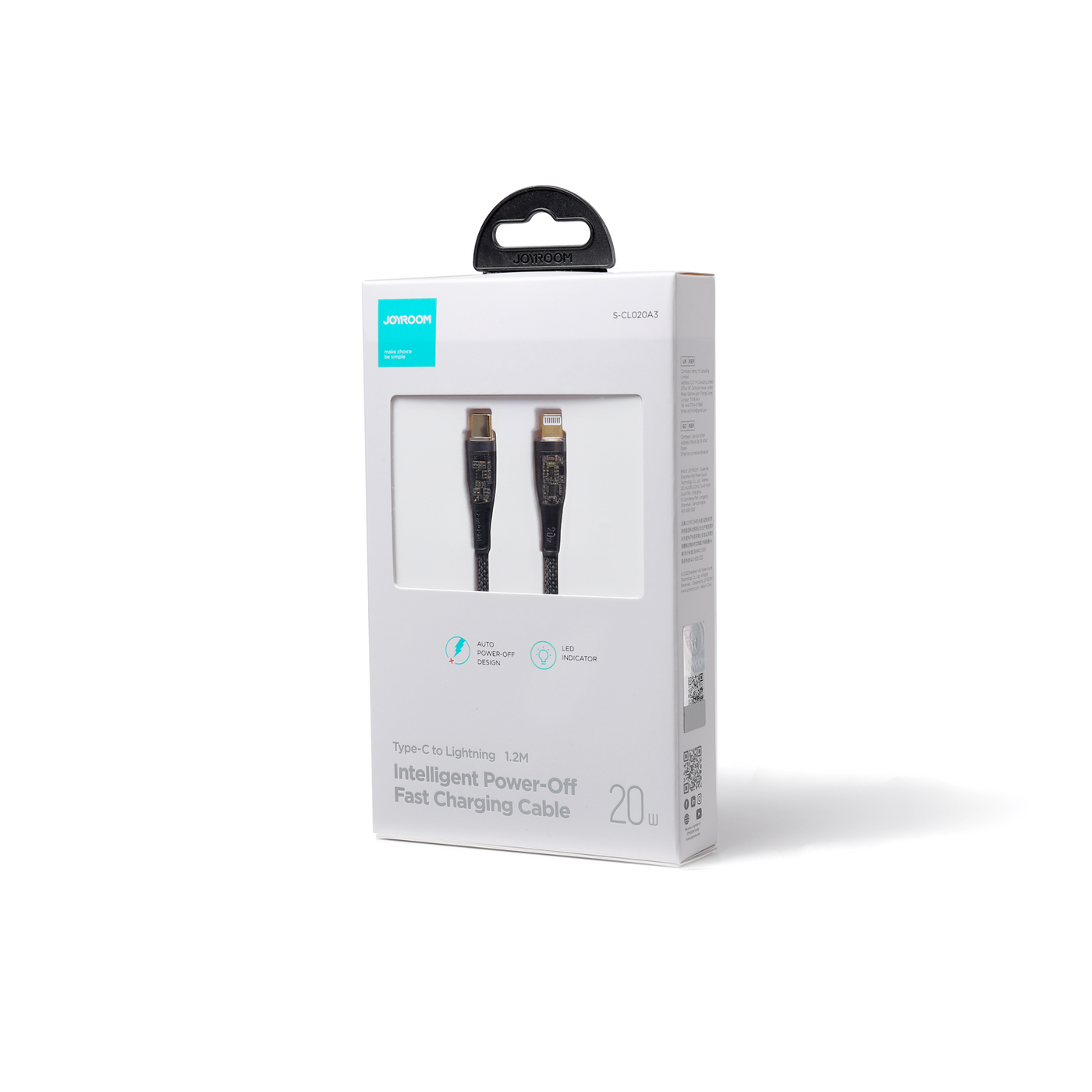 S-CL020A3 Lightning to Type c Intelligent Power-Off Fast Charging Cable