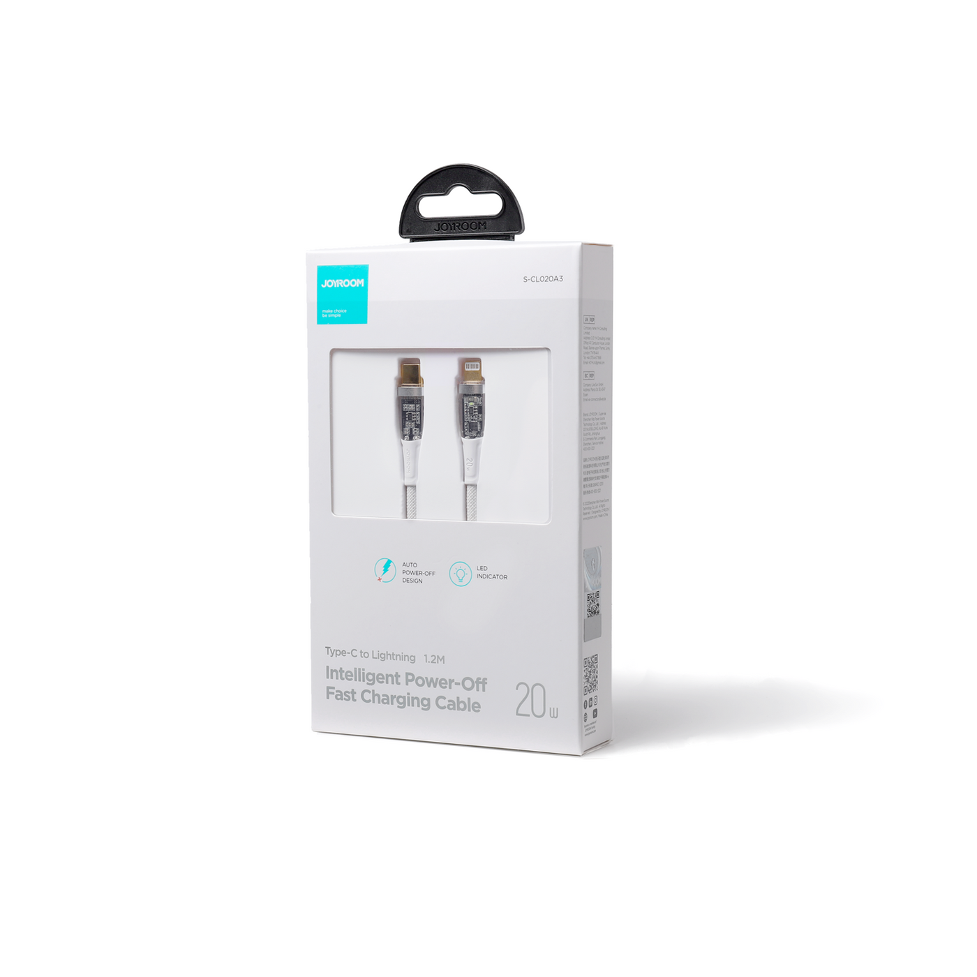 S-CL020A3 Lightning to Type c Intelligent Power-Off Fast Charging Cable