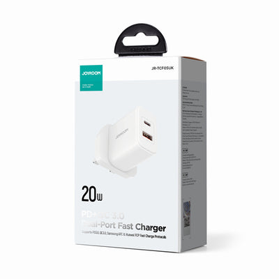 JR-TCF05 20W PD+QC Charger-EU/UK/US-White/Black
