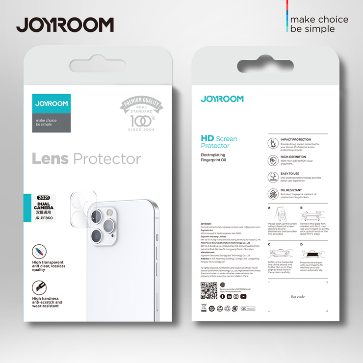JOYROOM Mirror Series Lens Protector for iphone 11/12/13/14/15 Series