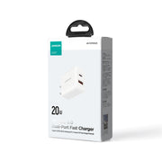 JR-TCF05 20W PD+QC Charger-EU/UK/US-White/Black